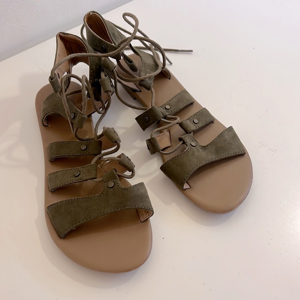 Women’s Military Green Gladiator Sandals